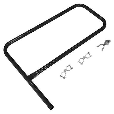 Vestil BLACK PIPE SAFETY RAILING GATE-P SHAPED 36X36 VDKR-G3-BK